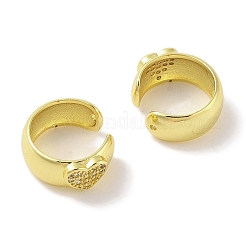 Brass Micro Pave Clear Cubic Zirconia Cuff Earrings for Women&nbsp;EJEW-I305-02G