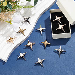 16Pcs 4 Styles Star Zinc Alloy Lapel Pins for Backpack Clothes&nbsp;JEWB-SP0001-18B