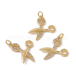 Brass Micro Pave Clear Cubic Zirconia Pendants&nbsp;KK-G439-41G