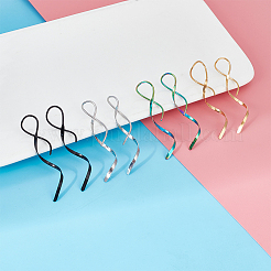 4 Pairs 4 Colors 304 Stainless Steel Spiral Dangle Earrings for Women&nbsp;EJEW-AN0003-02