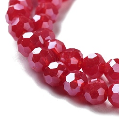 Faceted(32 Facets) Electroplate Glass Beads Strands&nbsp;X-EGLA-R018-4mm-2