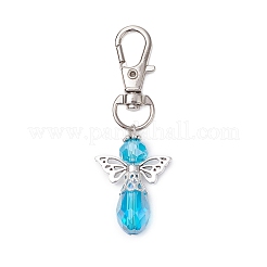 10Pcs 10 Colors Angel Glass Pendant Decorations&nbsp;HJEW-JM02567