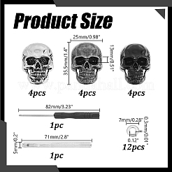 Skull Alloy Decorative Rivets&nbsp;DIY-AR0005-41