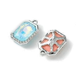 UV Plating Alloy with Mixed Color Glass Rhinestone Pendants&nbsp;FIND-B039-07P