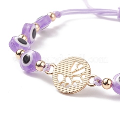 7Pcs 7 Style Resin Evil Eye Braided Bead Bracelets Set&nbsp;BJEW-JB08810