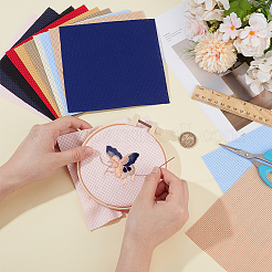 20Pcs 10 Colors Square Cross Stitch Fabric Sheets&nbsp;DIY-BC0015-39