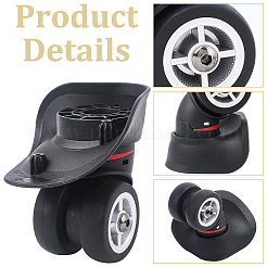 4Pcs ABS Plastic Replacement Luggage Wheel&nbsp;KY-WR0001-12B