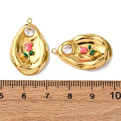 304 Stainless Steel Enamel Pendants&nbsp;STAS-L299-12G-02