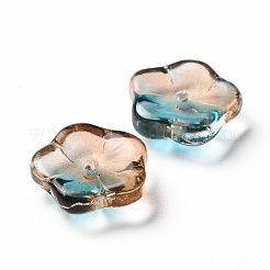 Transparent Spray Painted Glass Beads&nbsp;GLAA-I050-01F