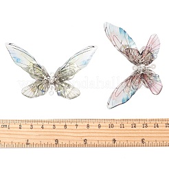 3Pcs 3 Colors Brass Epoxy Resin 3D Butterfly Links Connector Charms&nbsp;PALLOY-TA00420