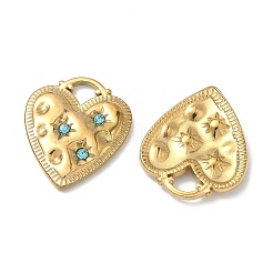 304 Stainless Steel Rhinestone Pendants&nbsp;STAS-L308-11G