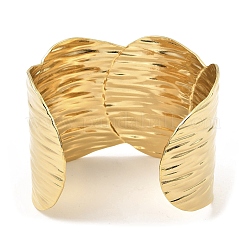 304 Stainless Steel Wide Cuff Bangles&nbsp;BJEW-P302-12G