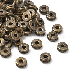Tibetan Style Flat Round Alloy Spacers Beads&nbsp;TIBEP-S293-070AB-LF