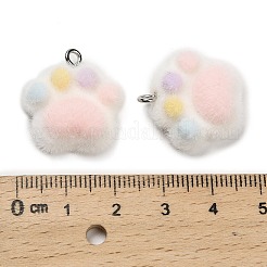 Flocky Opaque Resin Pendants&nbsp;LS-RESI-G112-04
