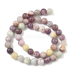 Natural Lepidolite/Purple Mica Stone Beads Strands&nbsp;G-F591-28-8mm