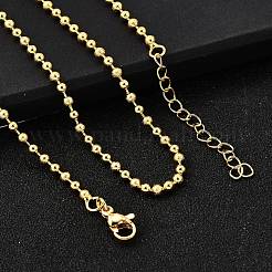 2.5MM Brass Ball Chain Necklaces&nbsp;NJEW-M108-04G