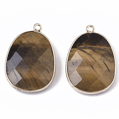 Natural Tiger Eye Pendants&nbsp;X-G-T131-08E