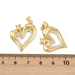 Brass Micro Pave Cubic Zirconia Pendants&nbsp;KK-C132-03I-G