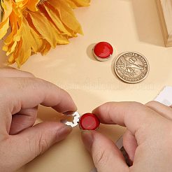 3 Pairs Brass Enamel Cufflinks&nbsp;BUTT-GL0001-09C