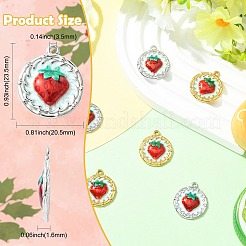 6Pcs 2 Colors 304 Stainless Steel Enamel Pendants&nbsp;STAS-CJ0003-56
