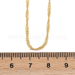 1.7MM Brass Singapore Chain Necklaces for Women Men&nbsp;NJEW-G174-02G