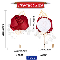 Rose Ribbon Brooch&nbsp;JEWB-WH0010-12B