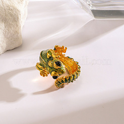 Alloy Enamel Cuff Open Rings&nbsp;WG630D7-01
