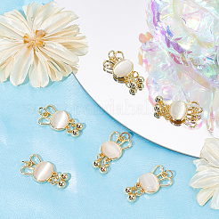 6Pcs Imitation Shell & Pearl Resin Pendants&nbsp;KK-BBC0004-20