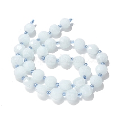 Natural Dyed Quartz Imitation Aquamarine Beads Strands&nbsp;G-C116-A89-01