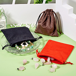 10Pcs Velvet Jewelry Drawstring Storage Pouches&nbsp;ABAG-TA0001-31B