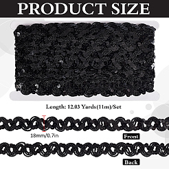 11M Polyester Paillette Ribbons&nbsp;OCOR-WH0078-281A