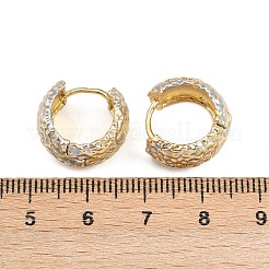 Brass Enamel Hoop Earrings&nbsp;EJEW-D336-02G