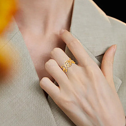 4Pcs 2 Colors Triple Moon 304 Stainless Steel Finger Rings for Women&nbsp;RJEW-GO0001-12