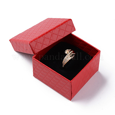 Square Cardboard Ring Boxes&nbsp;CBOX-S020-01-1