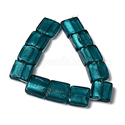 Handmade Silver Foil Lampwork Beads Strands&nbsp;FOIL-K002-01-1