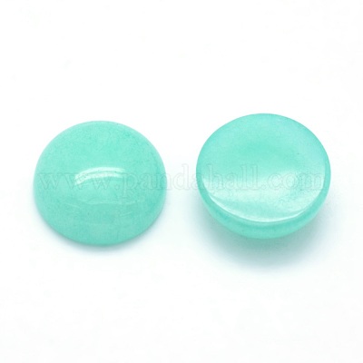 Natural Dyed Jade Cabochons&nbsp;G-P393-R30-12mm-1