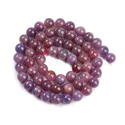Natural Gemstone Ruby Round Beads Strands&nbsp;G-O017-7mm-06-01-1