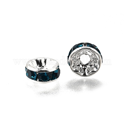 Brass Grade A Rhinestone Spacer Beads&nbsp;RB-A014-Z8mm-06S-1
