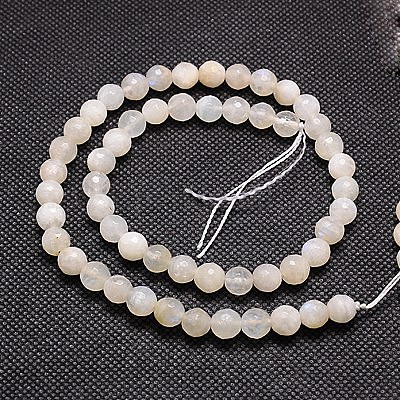 Natural White Moonstone Beads Strands&nbsp;X-G-G549-6mm-01-1