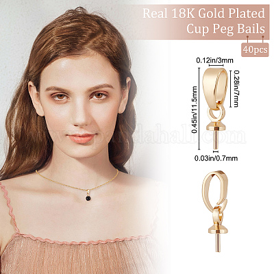 Brass Cup Peg Bails&nbsp;KK-BBC0003-96-1