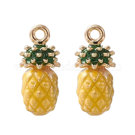 2Pcs Brass Enamel Charms KK-YW0001-82-1