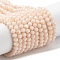 Opaque Glass Beads Strands, Faceted(32 Facets), Round, Bisque, 3mm, Hole: 0.8mm, about 163~166pcs/strand, 50~51cm