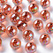 Transparent Acrylic Beads, AB Color Plated, Round, Chocolate, 16x15mm, Hole: 2.8mm, about 220pcs/500g