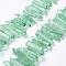 Natural Quartz Crystal Points Beads Strands, Dyed, Nuggets, 15~30x4~8x4~7mm, Hole: 1mm, 8 inch