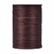 Flat Waxed Thread String, Micro Macrame Cord, for Leather Sewing Stitching, Coconut Brown, 0.8mm, about 109.36 yards(100m)/roll