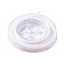 Polyester Metallic Thread, with Fish Thread Inner, Round, Iridescent, White, 1mm