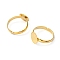 Brass Pad Ring Base Findings, Adjustable, Cadmium Free & Lead Free, Golden, Inner Diameter: 17mm, Tray Size: 10mm