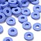 Handmade Polymer Clay Beads, Disc/Flat Round, Heishi Beads, Cornflower Blue, 6x1mm, Hole: 2mm, about 23500pcs/1000g