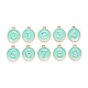 Light Gold Plated Alloy Enamel Charms&nbsp;ENAM-T010-06G-1