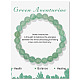Synthetic Green Aventurine Beaded Stretch Bracelets&nbsp;PW-WG7FE75-07-1-1